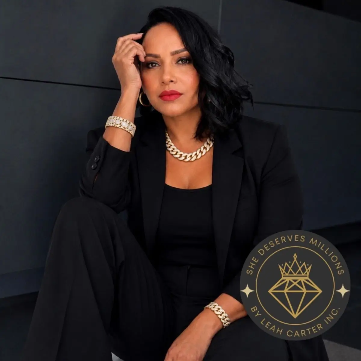 Leah Carter, founder of She Deserves Millions, empowering women to use AI and digital marketing to build successful businesses.