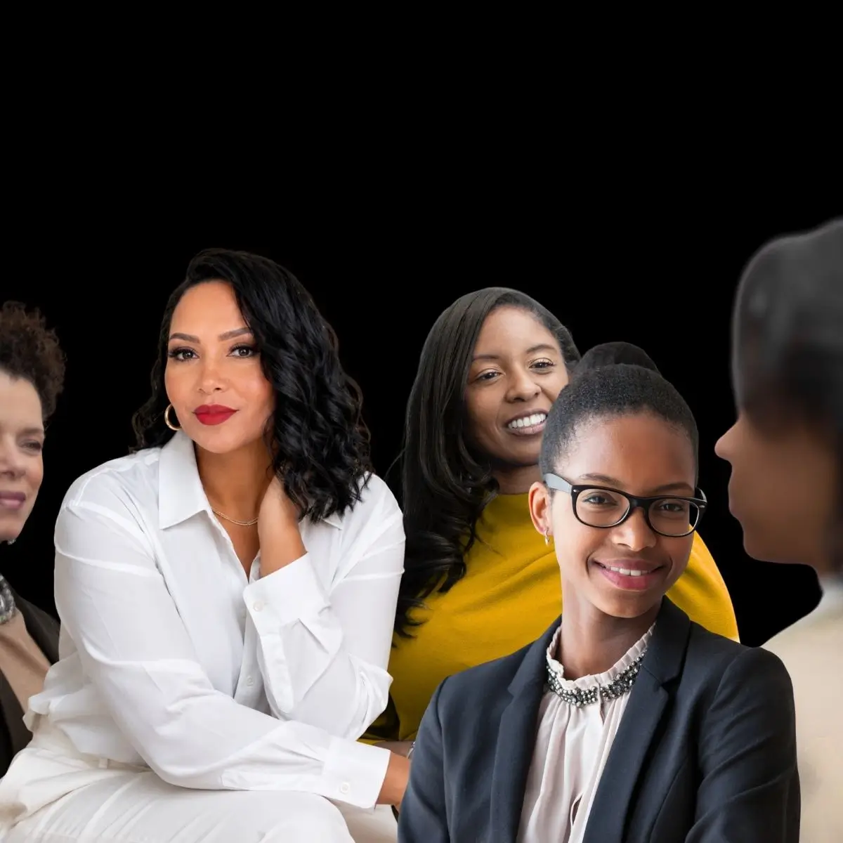 Leah Carter with a powerful group of successful Black women entrepreneurs and creators building wealth, confidence, and multiple income streams together.